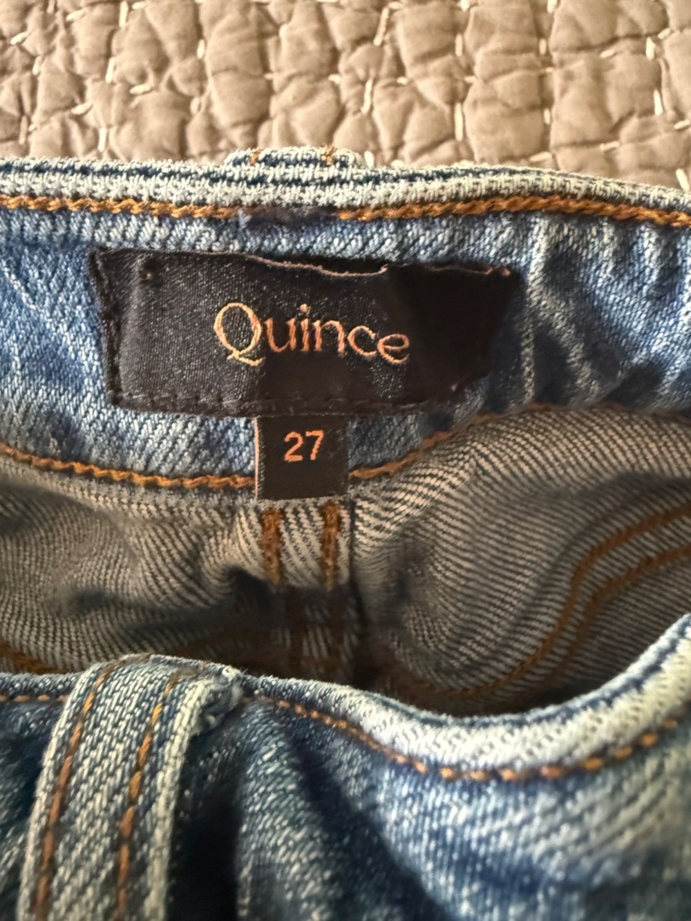Quince Bella Stretch High Rise Relaxed Straight Jeans - Picture 5 of 6